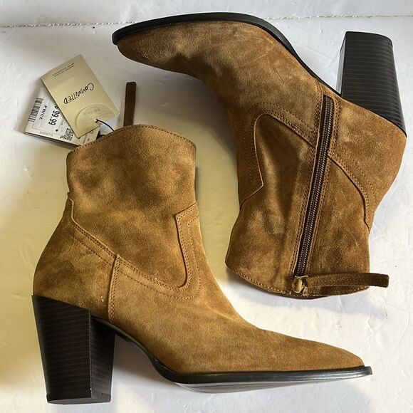 NWT MNG aka Mango “Larson” suede ankle boots - Picture 5 of 11